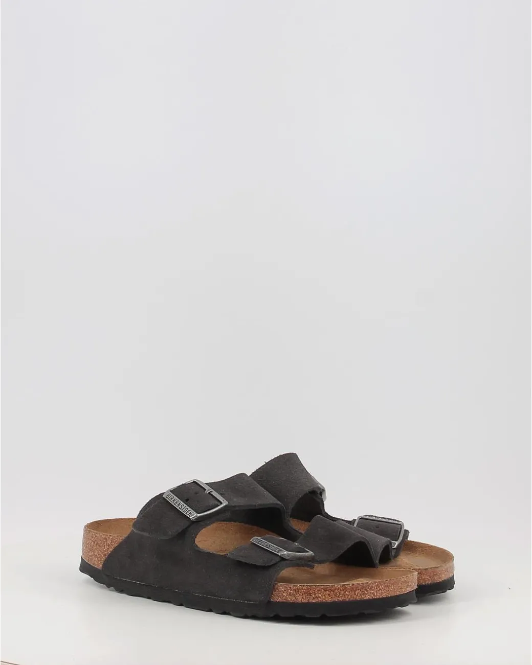 Sandalias Birkenstock Arizona Vl Sfb Leather Gris