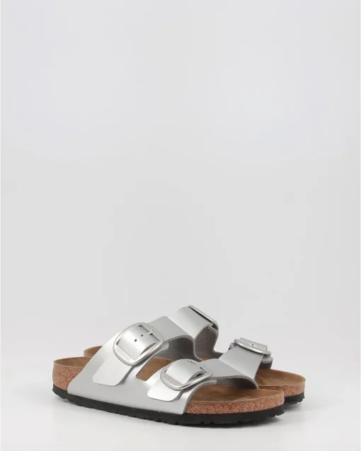 Sandalias Birkenstock Arizona Big Buckle Bf Plata
