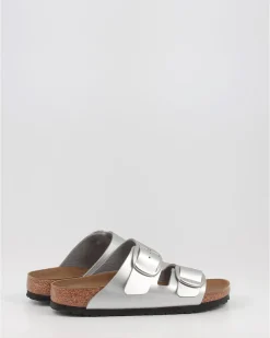 Sandalias Birkenstock Arizona Big Buckle Bf Plata
