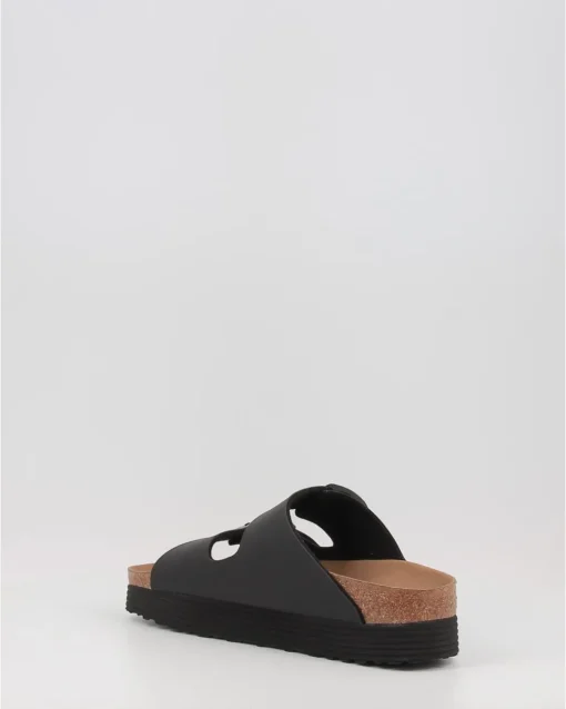 Sandalias Birkenstock Papillio Arizona Grooved Platform Bf Veg Negro