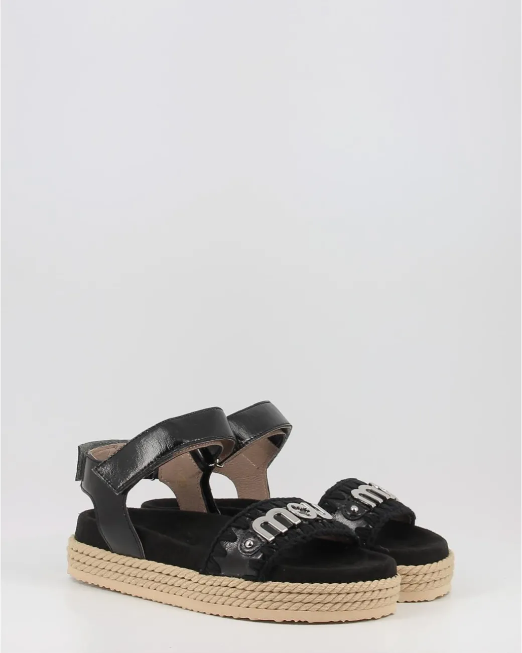 Sandalias Mou Rope Bio Sandal 02 Patblk Negro