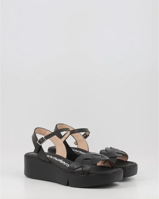 Sandalias Wonders B-7931 Negro