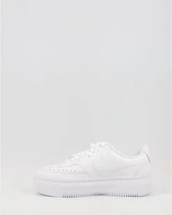 Zapatillas Nike Court Vision Alta Leather Dm0113 Blanco