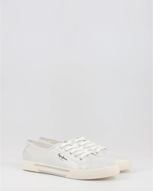 Zapatillas Pepe Jeans Brady Party W Pls31439 Plata