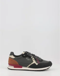 Zapatillas Pepe Jeans Brit Print M Pms30984 Negro