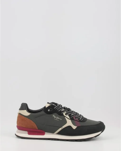 Zapatillas Pepe Jeans Brit Print M Pms30984 Negro