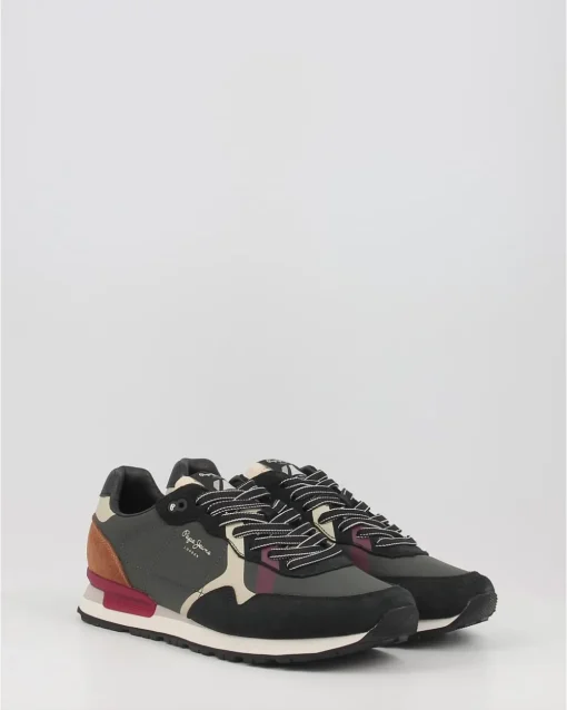 Zapatillas Pepe Jeans Brit Print M Pms30984 Negro