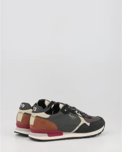 Zapatillas Pepe Jeans Brit Print M Pms30984 Negro