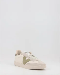 Zapatillas Victoria Berlin Ciclista Efecto Piel & Serraje Blanco