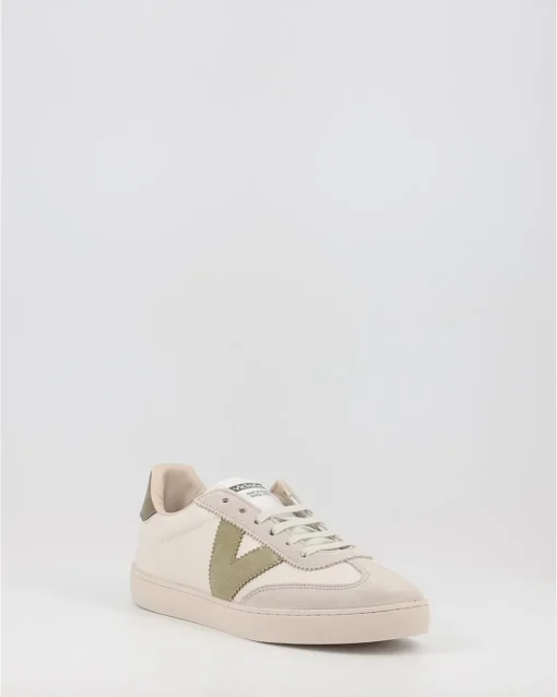 Zapatillas Victoria Berlin Ciclista Efecto Piel & Serraje Blanco