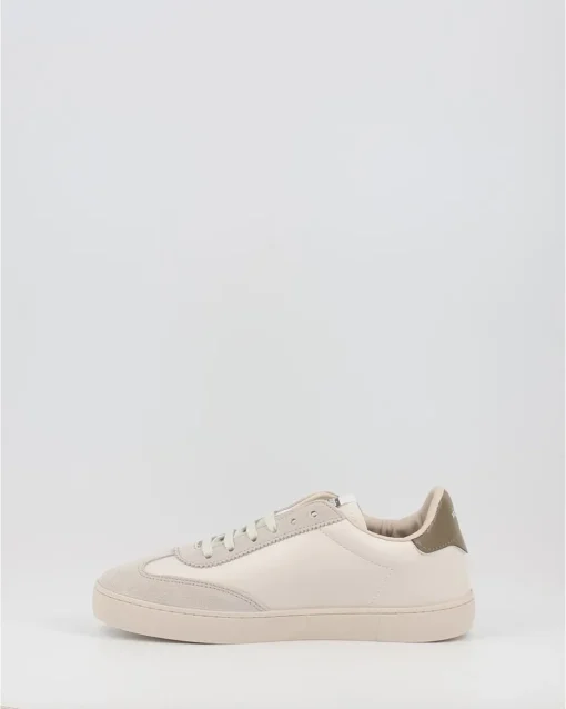 Zapatillas Victoria Berlin Ciclista Efecto Piel & Serraje Blanco