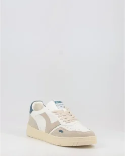 Zapatillas Victoria Seul Efecto Piel & Serraje Blanco