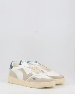 Zapatillas Victoria Seul Efecto Piel & Serraje Blanco