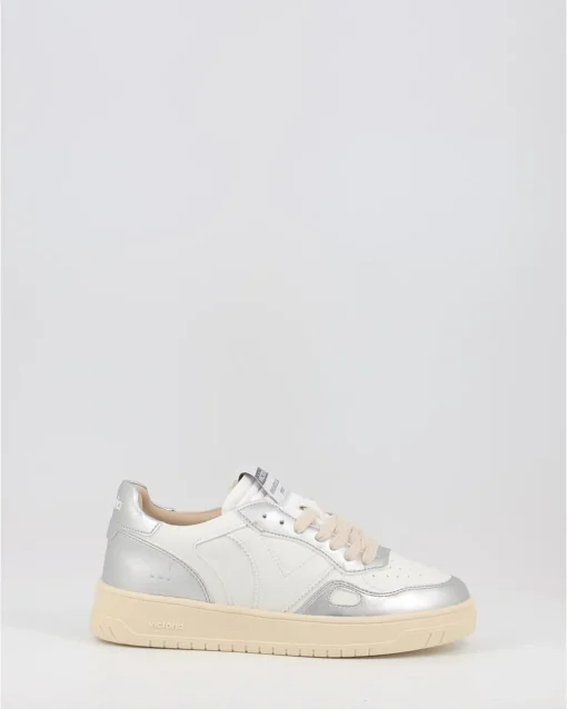 Zapatillas Victoria Seul Metal Efecto Piel Plata