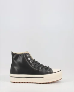Zapatillas Victoria Tribu Doble Efecto Piel 1061123 Negro