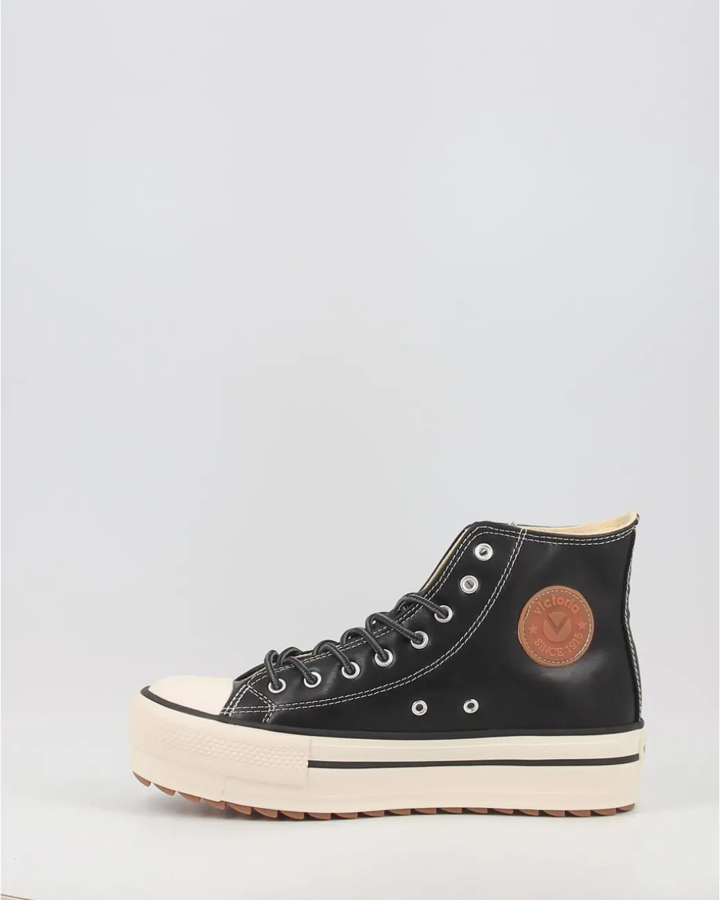 Zapatillas Victoria Tribu Doble Efecto Piel 1061123 Negro