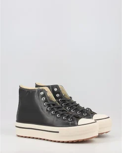 Zapatillas Victoria Tribu Doble Efecto Piel 1061123 Negro