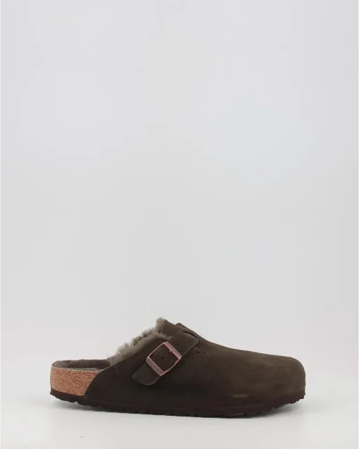 Zuecos Birkenstock Boston Vl Shearling Marron