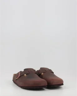Zuecos Birkenstock Boston Leoi Marron