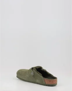 Zuecos Birkenstock Boston Vl Shearling Verde