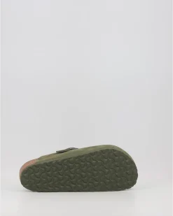 Zuecos Birkenstock Boston Vl Shearling Verde