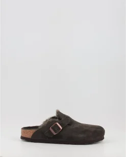 Zuecos Birkenstock Boston Vl Shearling Marron