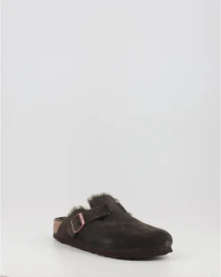 Zuecos Birkenstock Boston Vl Shearling Marron