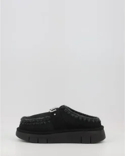 Zuecos Mou Bounce Clog Metal Logo Negro