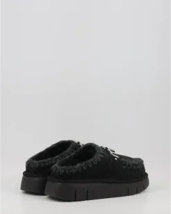 Zuecos Mou Bounce Clog Metal Logo Negro