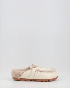 Zuecos Mou Winter Bio Slide - Big Letter Logo Blanco