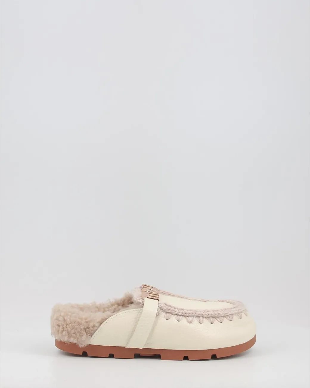 Zuecos Mou Winter Bio Slide - Big Letter Logo Blanco