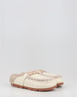 Zuecos Mou Winter Bio Slide - Big Letter Logo Blanco